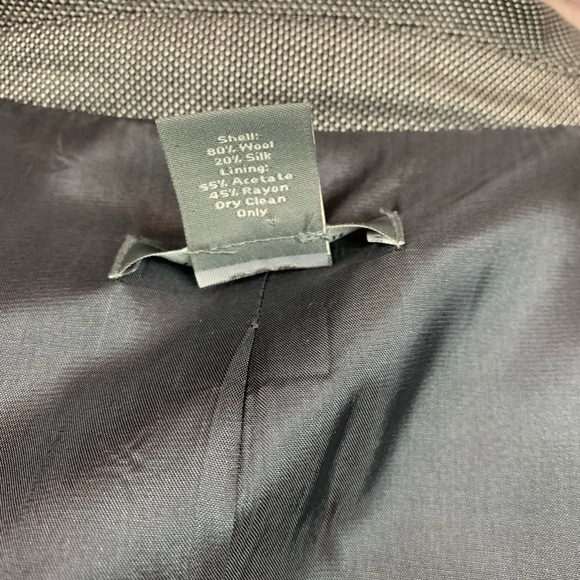 Ann Taylor Black Print Wool Silk Lined Blazer - Picture 14 of 14